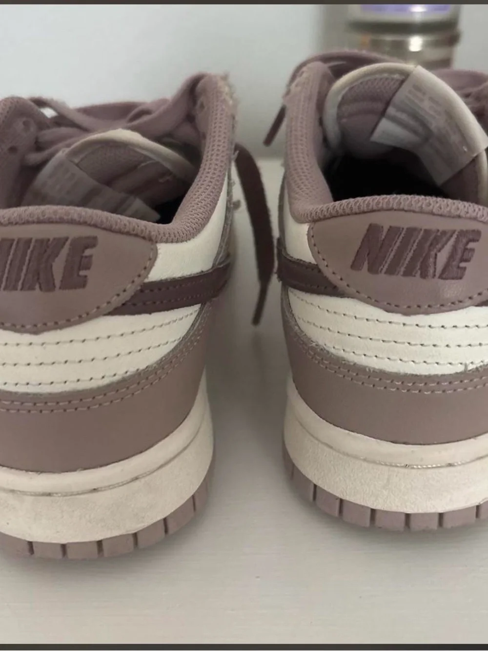 Nike Low-Top Sneakers in Mauve, Plum, and White